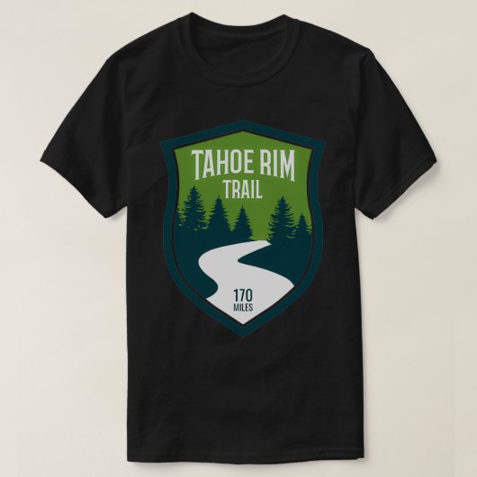 Hiking Sierra Nevada Tahoe Rim Trail Hiker Pullove T-shirt (Design voorkant)