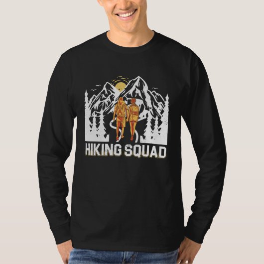 Hiking Squad Camping Hiking Team Outdoor Activity  T-shirt (Voorkant)