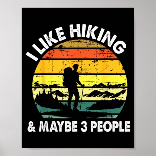 Hiking Tee For Men Women Outdoorsy Hiker Hiking  Poster (Voorkant)