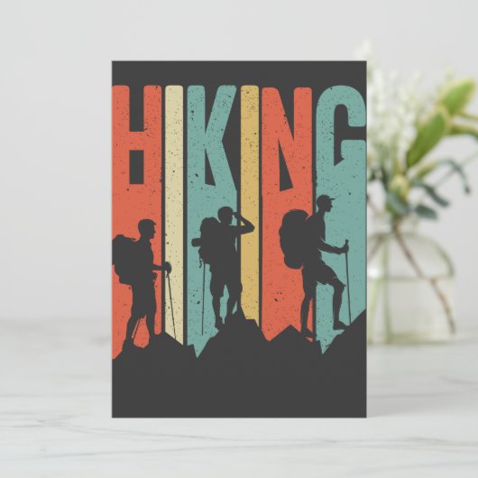 Hiking Thed Adventure Shirt, wandeling Bedankkaart (Staand voorkant)