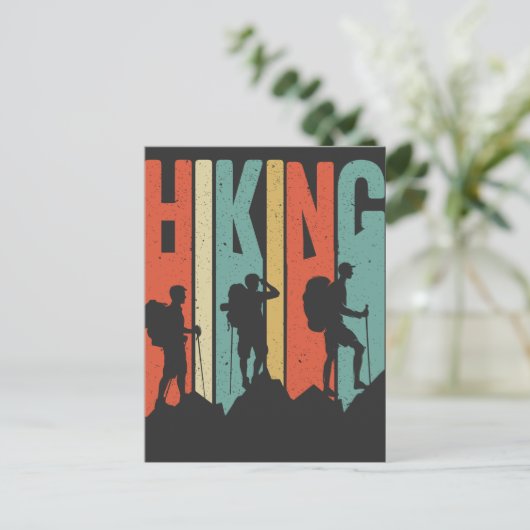 Hiking Thed Adventure Shirt,  wandeling Briefkaart (Staand voorkant)