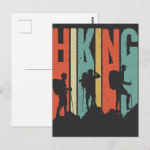 Hiking Thed Adventure Shirt,  wandeling Briefkaart (Voorkant / Achterkant)