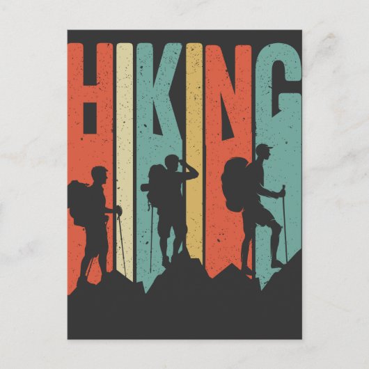 Hiking Thed Adventure Shirt,  wandeling Briefkaart (Voorkant)