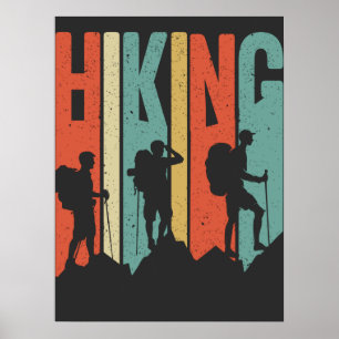 Hiking Thed Adventure Shirt,  wandeling Poster
