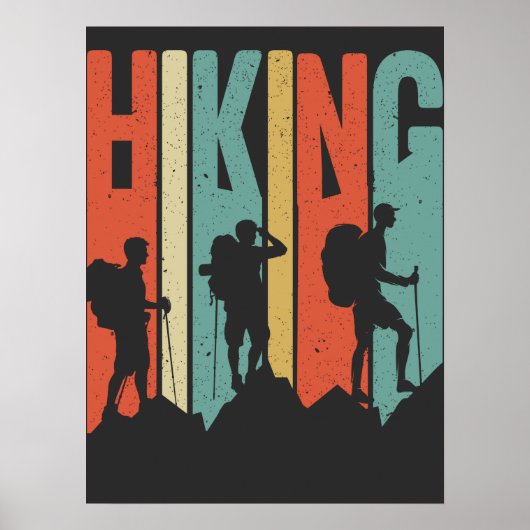 Hiking Thed Adventure Shirt, wandeling Poster (Voorkant)