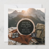 Hiking Thema Zwangerschapsaankondiging Feestdagenkaart (Voorkant)