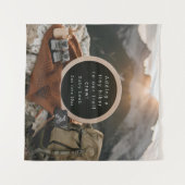 Hiking Thema Zwangerschapsaankondiging Wandkleed (Voorkant (horizontaal))