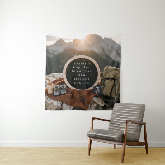 Hiking Thema Zwangerschapsaankondiging Wandkleed (In situ)