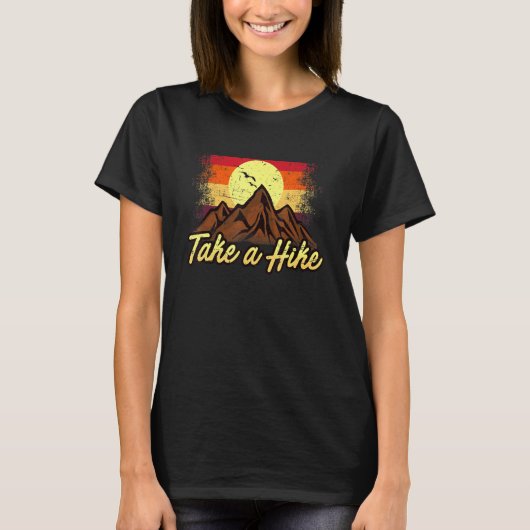 Hiking Trails Love Hiking Sunrise Hike at Sunset H T-shirt (Voorkant)