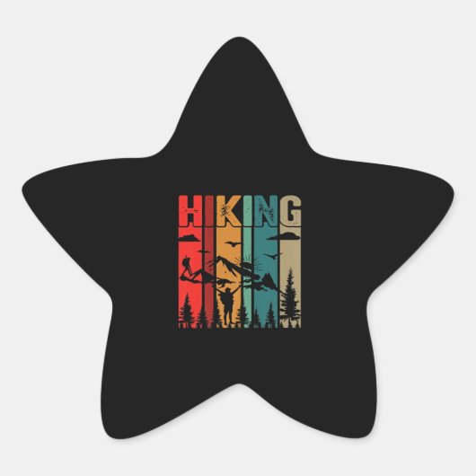 Hiking Vacation Hike Mountain Graphic Ster Sticker (Voorkant)