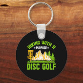 Hiking With A Purpose Disc Golf  Sleutelhanger (Voorkant)