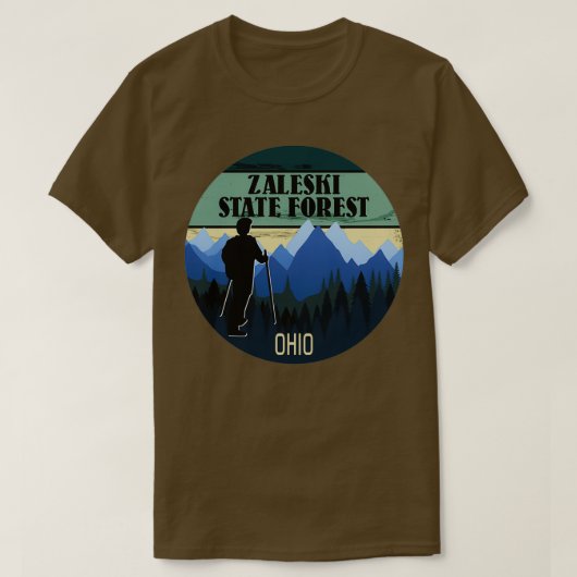 Hiking Zaleski State Forest Ohio Mountain Hikes Za T-shirt (Design voorkant)