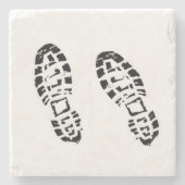 Hikke Boots - Voetafdrukken - Steen Onderzetter (Voorkant)