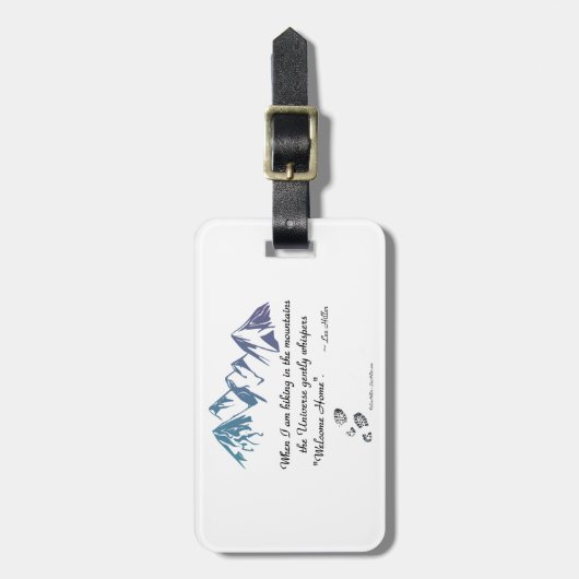 Hikkende bergen Universe whiskers Welkom thuis Bagagelabel (Voorkant verticaal)