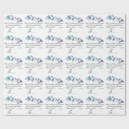 Hikkende bergen Universe whiskers Welkom thuis Cadeaupapier (Vlak)