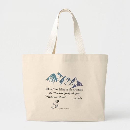 Hikkende bergen Universe whiskers Welkom thuis Grote Tote Bag (Voorkant)