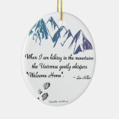 Hikkende bergen Universe whiskers Welkom thuis Keramisch Ornament (Rechts)