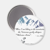 Hikkende bergen Universe whiskers Welkom thuis Magneet (Voorkant / Achterkant)