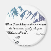 Hikkende bergen Universe whiskers Welkom thuis Magneet (Voorkant)