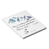 Hikkende bergen Universe whiskers Welkom thuis Notitieblok (Schuin)