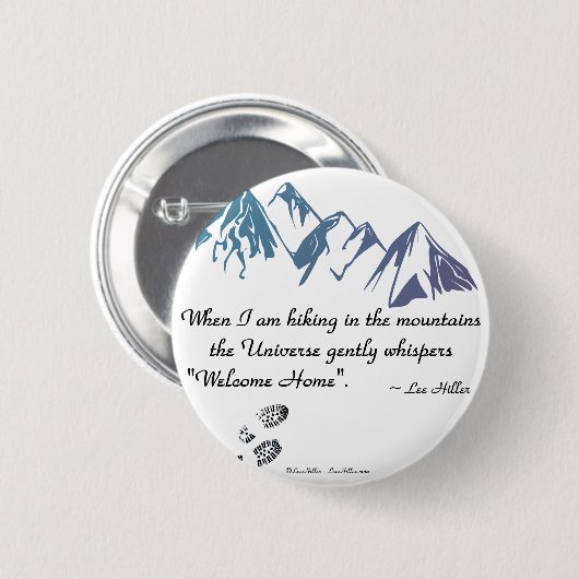 Hikkende bergen Universe whiskers Welkom thuis Ronde Button 5,7 Cm (Voorkant /achterkant)