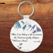 Hikkende bergen Universe whiskers Welkom thuis Sleutelhanger (Voorkant)