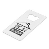 Hikomori 引 こ り Japanse recluse Creditkaart Flessenopener (Voorkant Gekanteld)