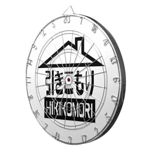 Hikomori 引 こ り Japanse recluse Dartbord (Voorkant Rechts)