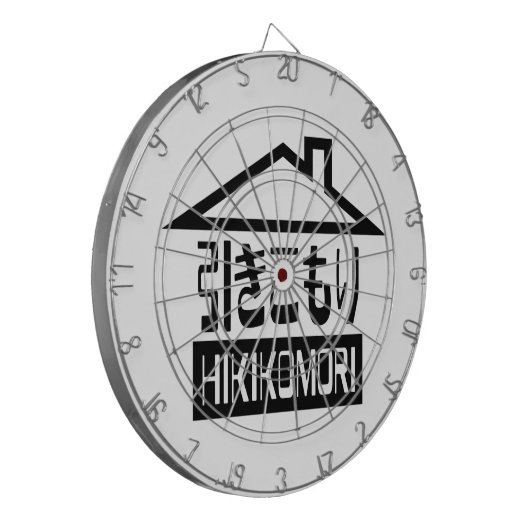 Hikomori 引 こ り Japanse recluse Dartbord (Voorkant Links)