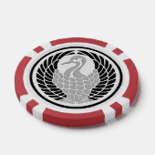Hikosaburo I Kabuki Crest Tsuru no Maru Mon Poker Chips (Enkel)