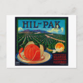 Hil Pak Oranje Label Lindsay, CA Briefkaart (Voorkant)