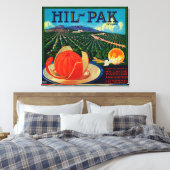 Hil Pak Oranje Label Lindsay, CA Canvas Afdruk (Insitu (Slaapkamer))
