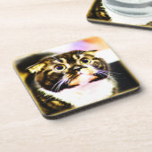 Hilarieuze foto van een grappige kat. Bestel nu Bier Onderzetter (Linkerzijde)