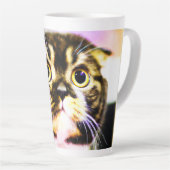 Hilarieuze foto van een grappige kat. Bestel nu Latte Mok (Rechterhoek)