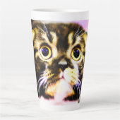 Hilarieuze foto van een grappige kat. Bestel nu Latte Mok (Voorkant)