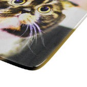 Hilarieuze foto van een grappige kat. Bestel nu Snijplank (Hoek)