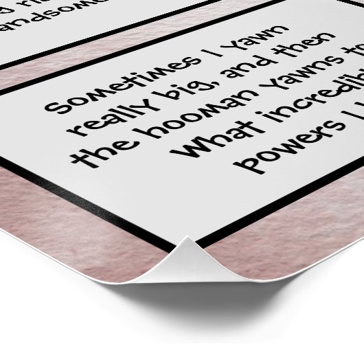 Hilarieuze gedachten van mijn Bernese Mountain Dog Perfect Poster (Hoek)