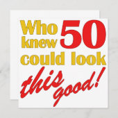 HIlarious 50th Birthday Party Invitations Kaart (Voorkant / Achterkant)