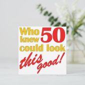 HIlarious 50th Birthday Party Invitations Kaart (Staand voorkant)