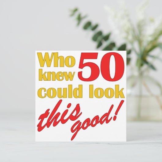 HIlarious 50th Birthday Party Invitations Kaart (Staand voorkant)