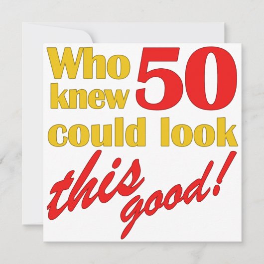 HIlarious 50th Birthday Party Invitations Kaart (Voorkant)