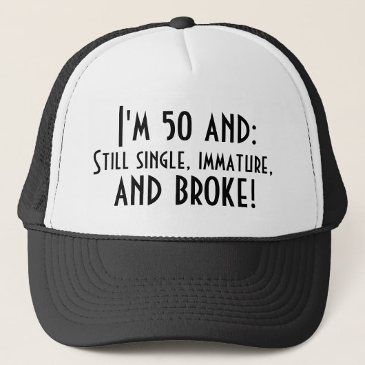Hilarious 50th Mannen Birthday Quote Trucker Pet (Voorkant)
