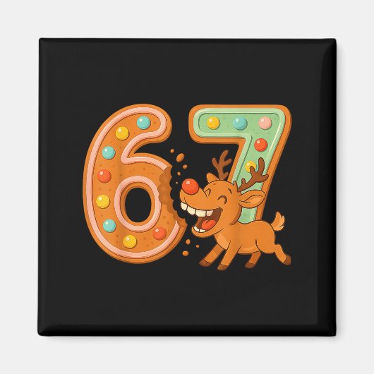 Hilarious 67 Christmas Cookies Rudolph Reindeer Jo Magneet (Voorkant)