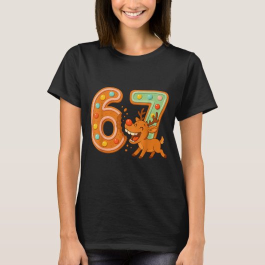 Hilarious 67 Christmas Cookies Rudolph Reindeer Jo T-shirt (Voorkant)