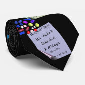 Hilarious apotheker schrijft necktie voor mannen stropdas (Opgerold)