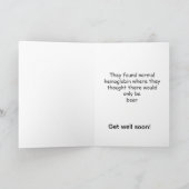 Hilarious beer drinker get well wish kaart (Binnen)