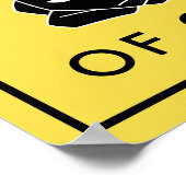 Hilarious Beware of Cat Sign Poster (Hoek)