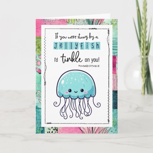 Hilarious BFF Jellyfish Here For You Friend  Kaart (Voorkant)