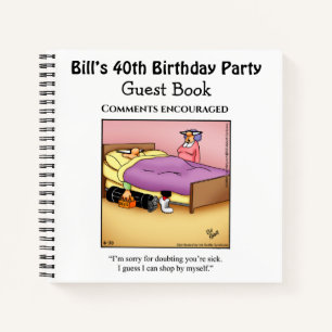 Hilarious Birthday Party Guestbook-laptop Notitieboek
