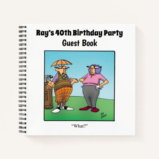 Hilarious Birthday Party Guestbook Notitieboek (Voorkant)